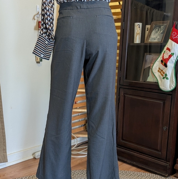 Calvin Klein Charcoal Flare Leg Trousers - Picture 8 of 10